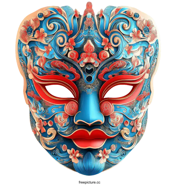 [Transparent Background PNG]Ornate Carnival Mask Illustration