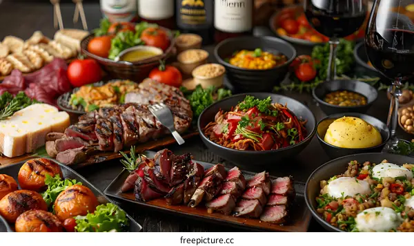 A table full of delicious food