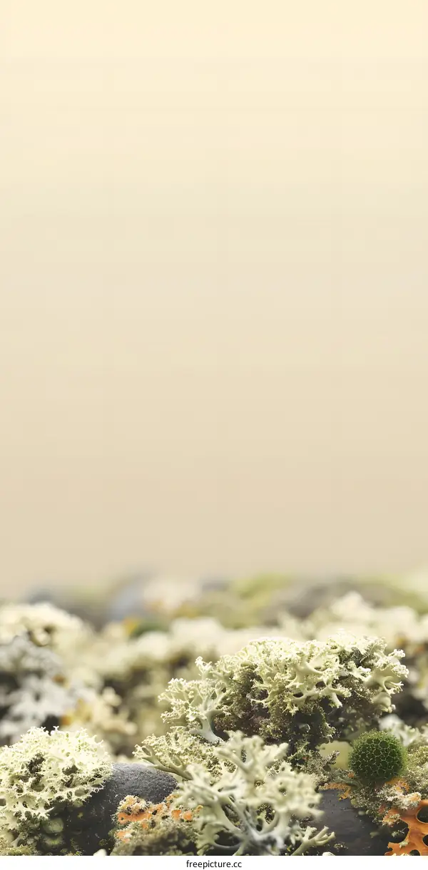 Close Up of Reindeer Lichen in Nature