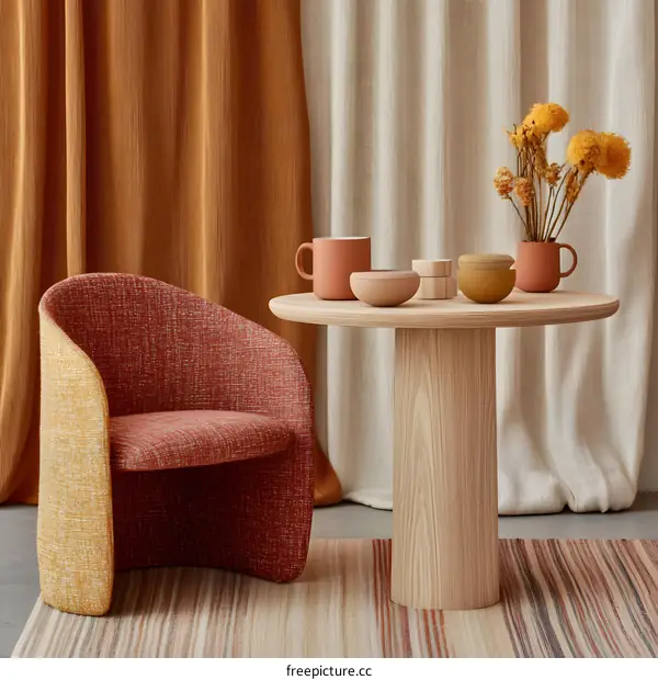 Modern Interior Design with a Comfortable Chair and Table