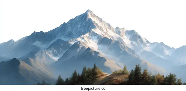 Majestic Mountain Peaks in the Misty Morning Light