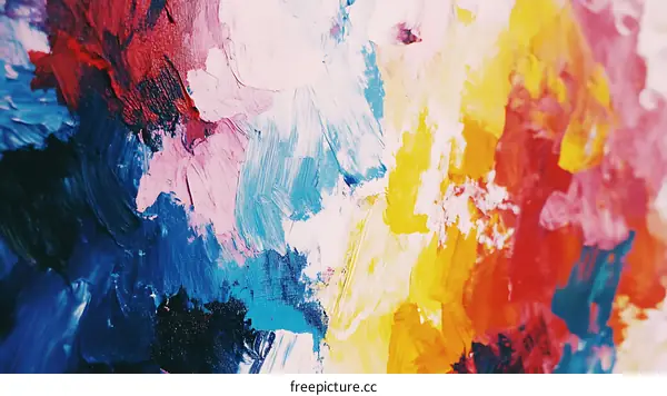 Abstract Colorful Acrylic Paint Swirls