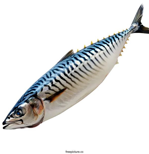 [Transparent Background PNG]A fresh mackerel on a white background