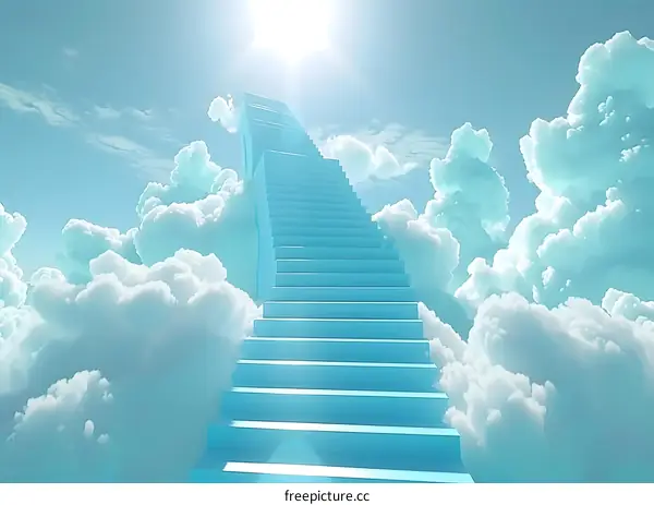 Stairway to Heaven Above Clouds