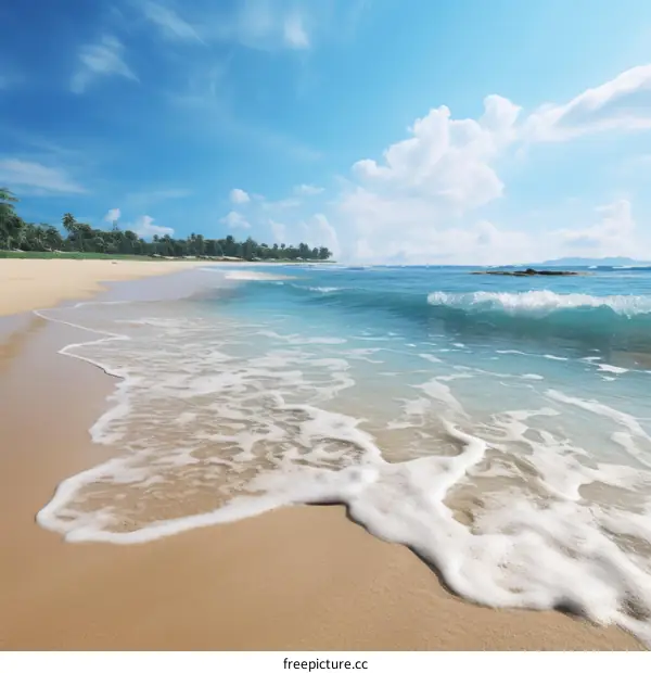 White Sand Beach and Crystal Clear Water