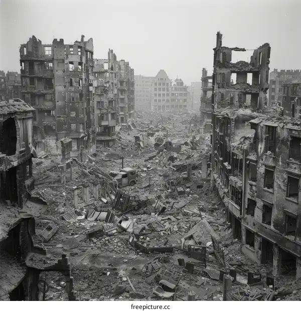 Post-war Berlin, Germany, 1945