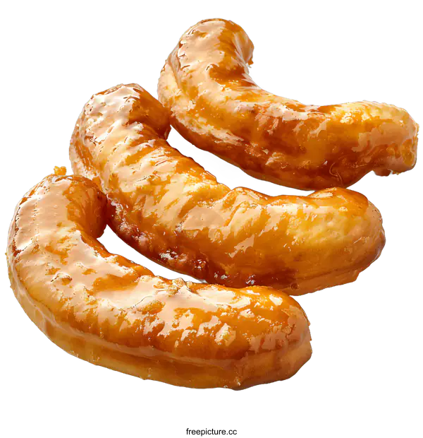 [Transparent Background PNG]Three Deep-Fried Bananas