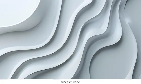Abstract White Waves Background