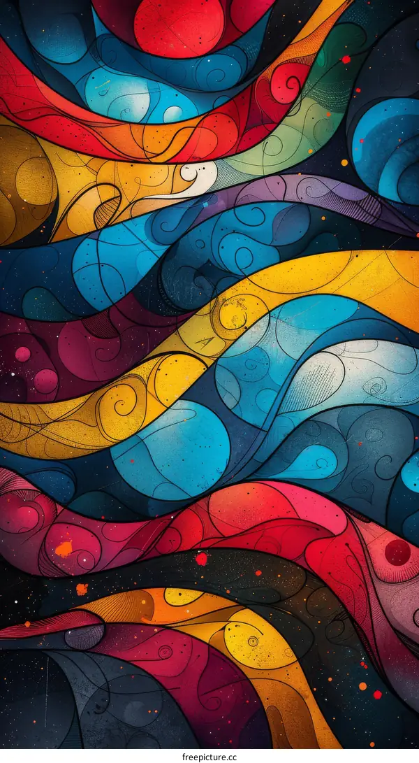 Abstract Canvas Art: Flowing Hues