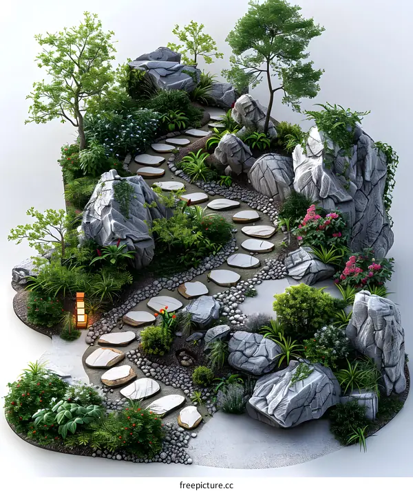 Garden landscape design renderings