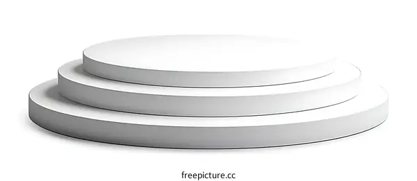 Three Tiered Round Stage Platform Mockup
