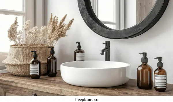 Bohemian Style Bathroom Vanity with Accessories