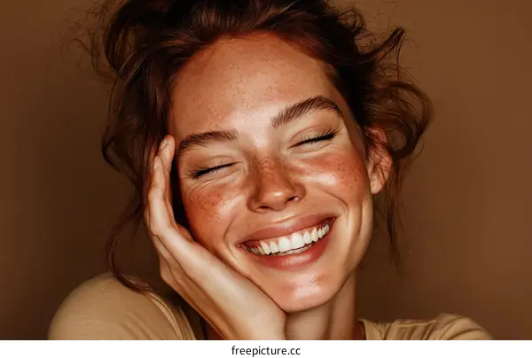 Beautiful Woman with a Radiant Smile