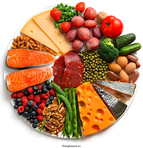 Food Group Circle Plate Food Nutrition Healthy Diet