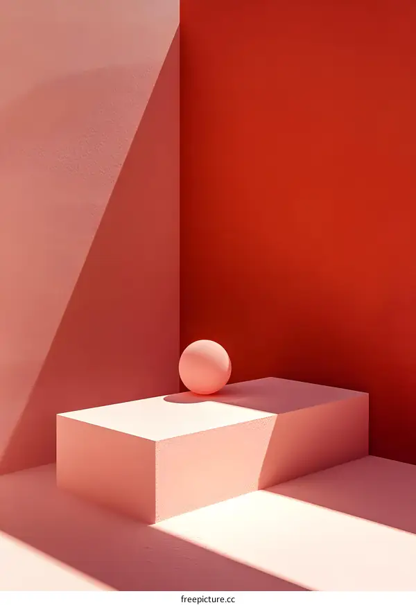 Minimalist 3D Rendered Geometric Shapes with Soft Lighting and Shadows