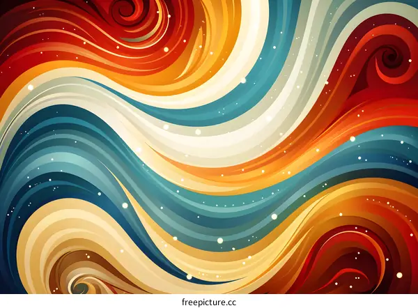 Colorful abstract swirling lines background