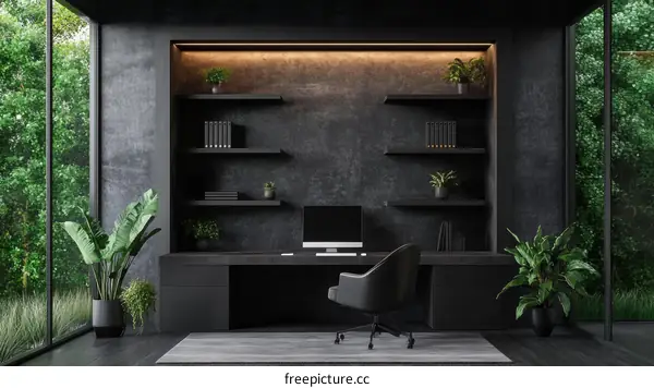 Modern Minimalist Home Office Design