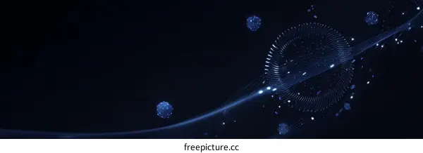 Abstract Design with Light Trails and Circles