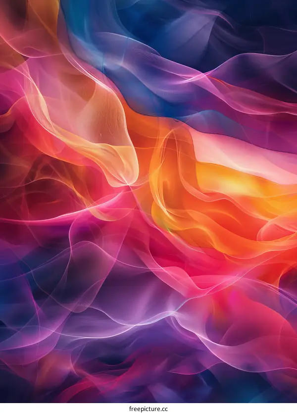 Abstract Colorful Flowing Shapes Background