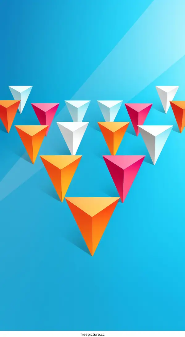 3D geometric shapes with shadows