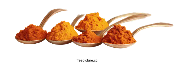 [Transparent Background PNG]Assorted Spices in Spoons