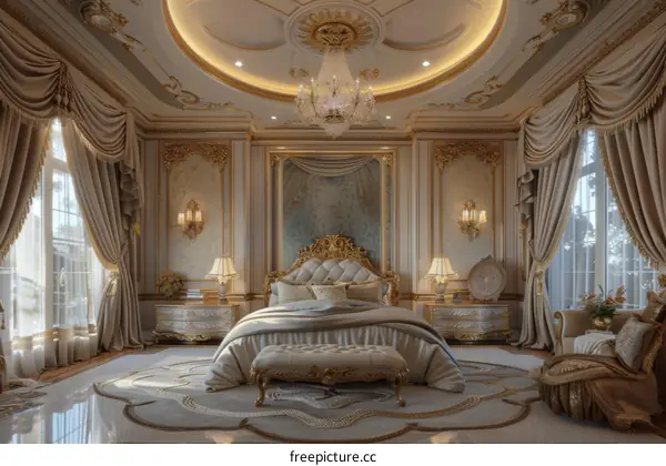 Luxury Bedroom Interior Design Illustration