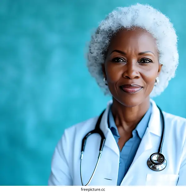 Portrait of a Confident African American Female Doctor