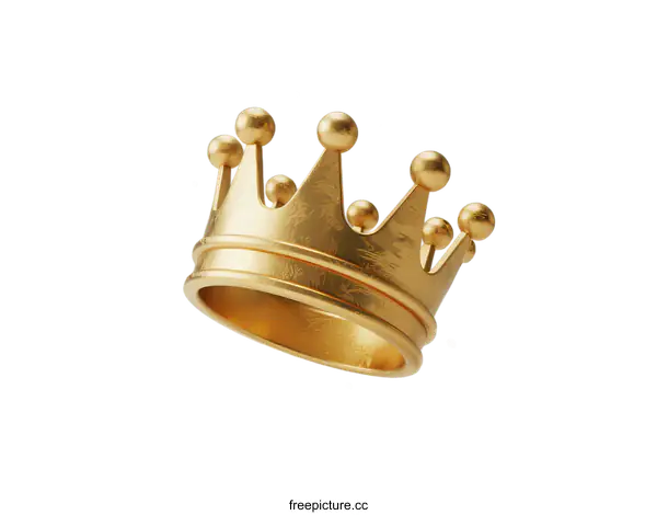 [Transparent Background PNG]Golden Crown as a Symbol of Royalty and Achievement
