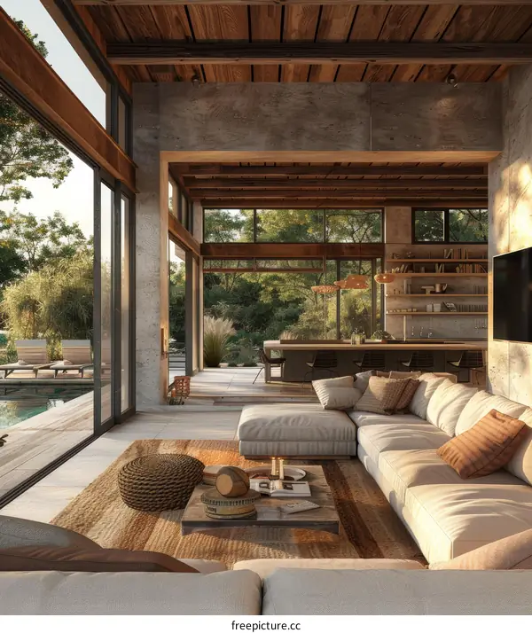 Modern Tropical Living Room Design Embracing Nature's Elements