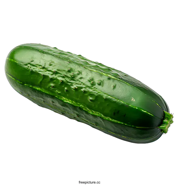 [Transparent Background PNG]Fresh green cucumber on white background
