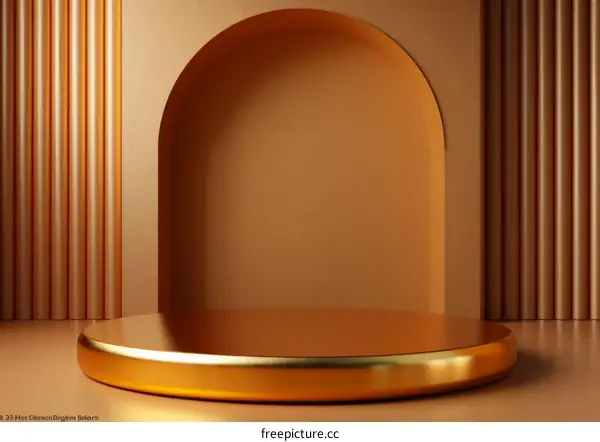 Golden Geometric Platform Display Background