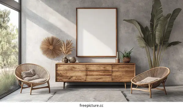 Modern Boho Living Room Interior Design