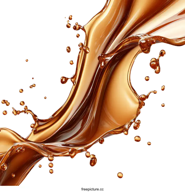 [Transparent Background PNG]Coffee Drink Splashing Illustration