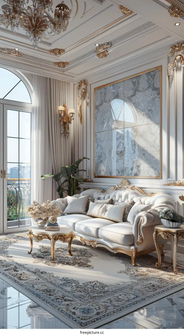 Lavish Interior of a Luxurious Mansion