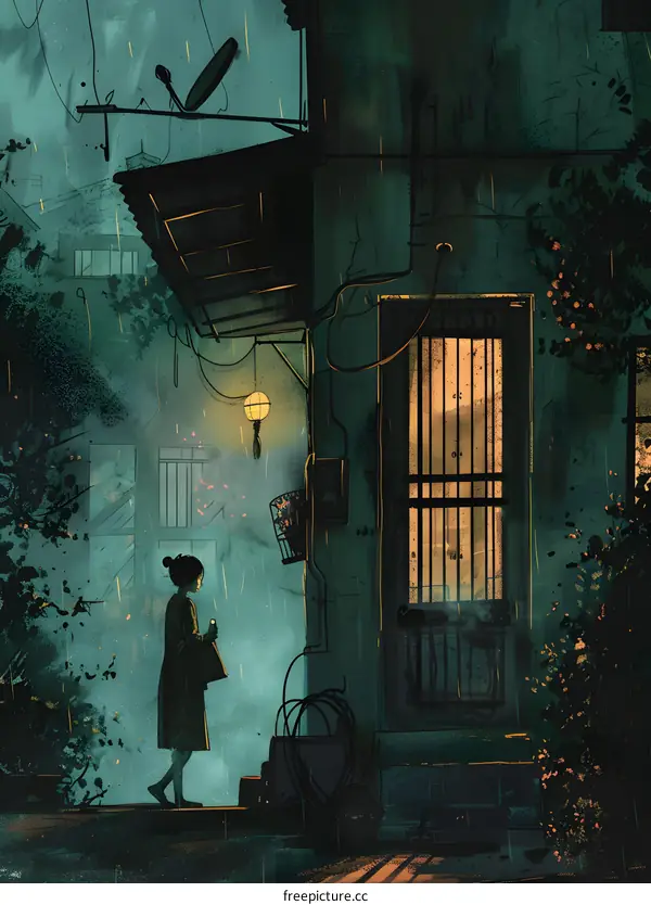 Rainy Night in the Alleyway