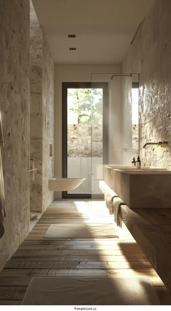 Rustic Modern Bathroom Interior Design