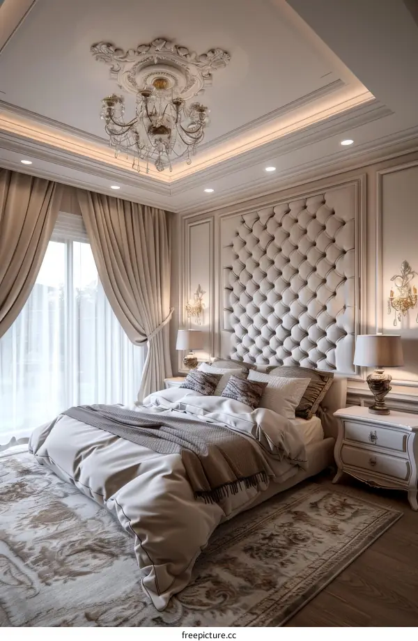 Luxury Bedroom Interior Design Illustration