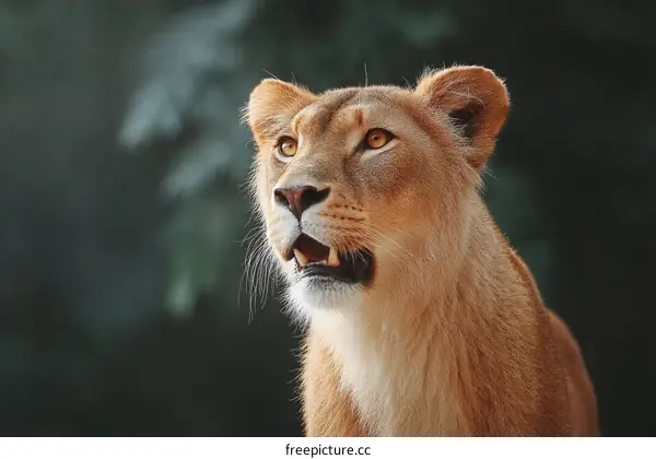 Close Up of Majestic Lioness in Nature
