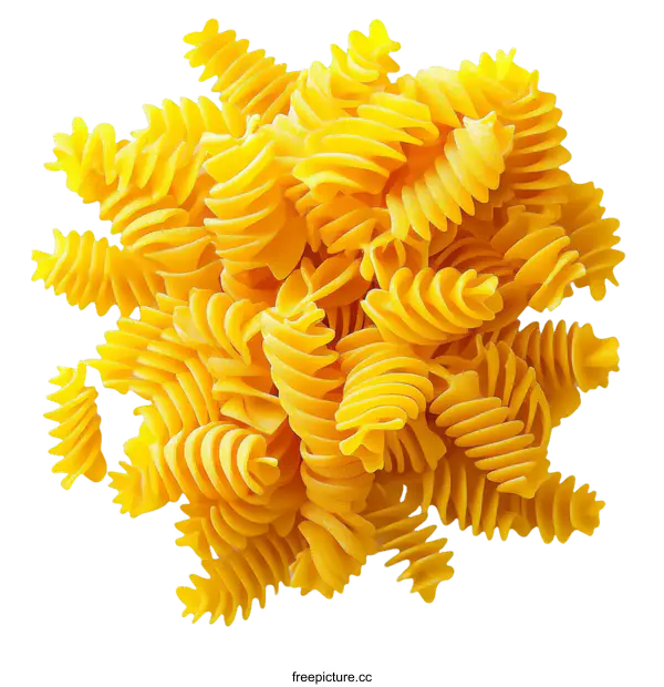 [Transparent Background PNG]Pile of Spiral Pasta Food