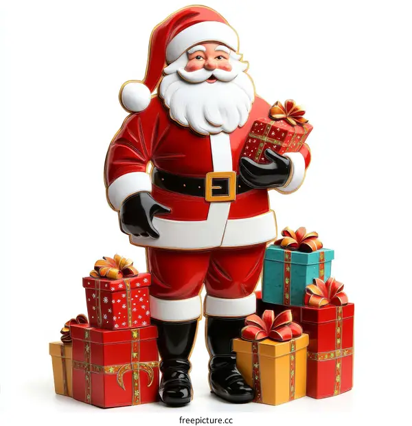 Christmas Santa Claus Figurine with Gifts