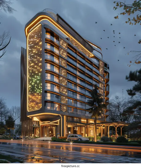 Science fiction style architecture renderings