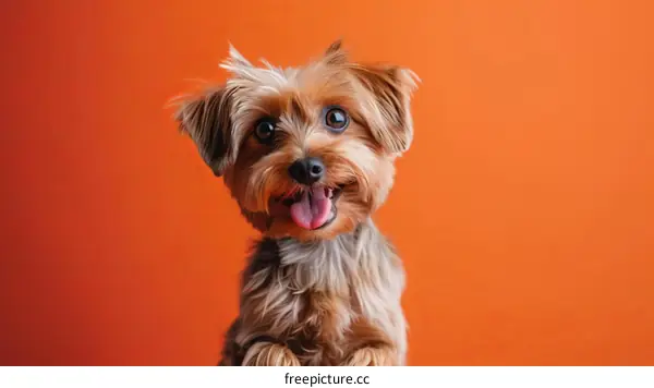 Small brown dog with long hair