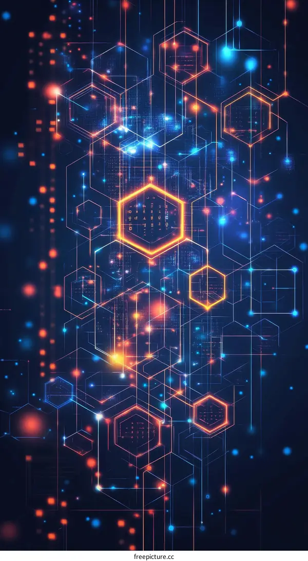 Abstract Digital Network Technology Illustration