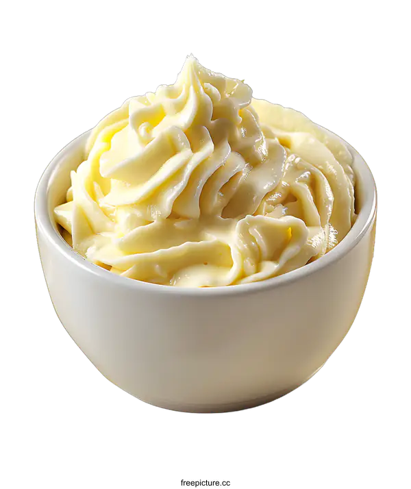 [Transparent Background PNG]Bowl of Butter Cream