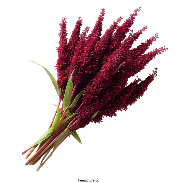 [Transparent Background PNG]Red Amaranth Flowers on White Background