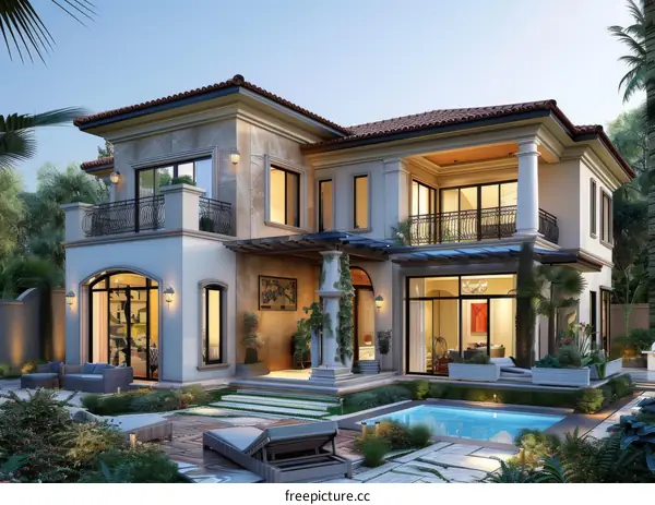 Luxury Villa Exterior Design in a Tropical Setting