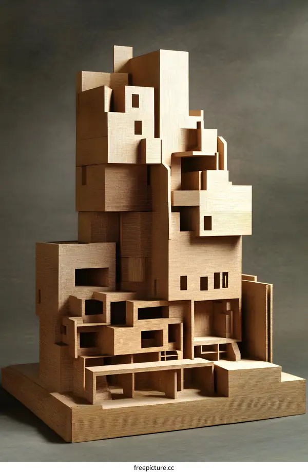 Modern Architecture Building Model Cardboard