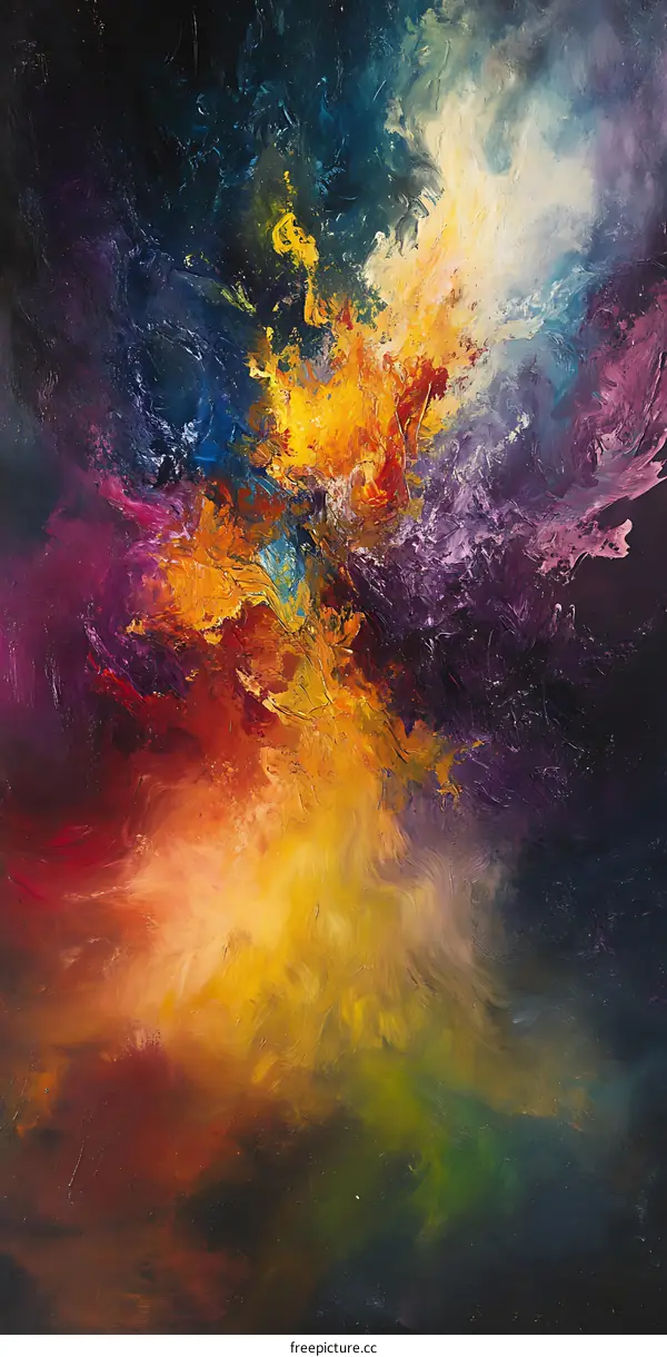 Abstract Colorful Explosion of Color