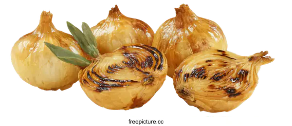[Transparent Background PNG]Roasted Onions with Herbs