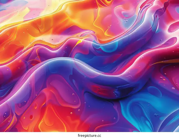 Abstract Colorful Liquid Art Design